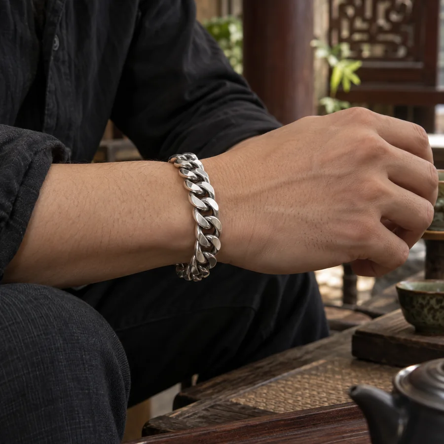 Lắc tay bạc 925 nam bản to