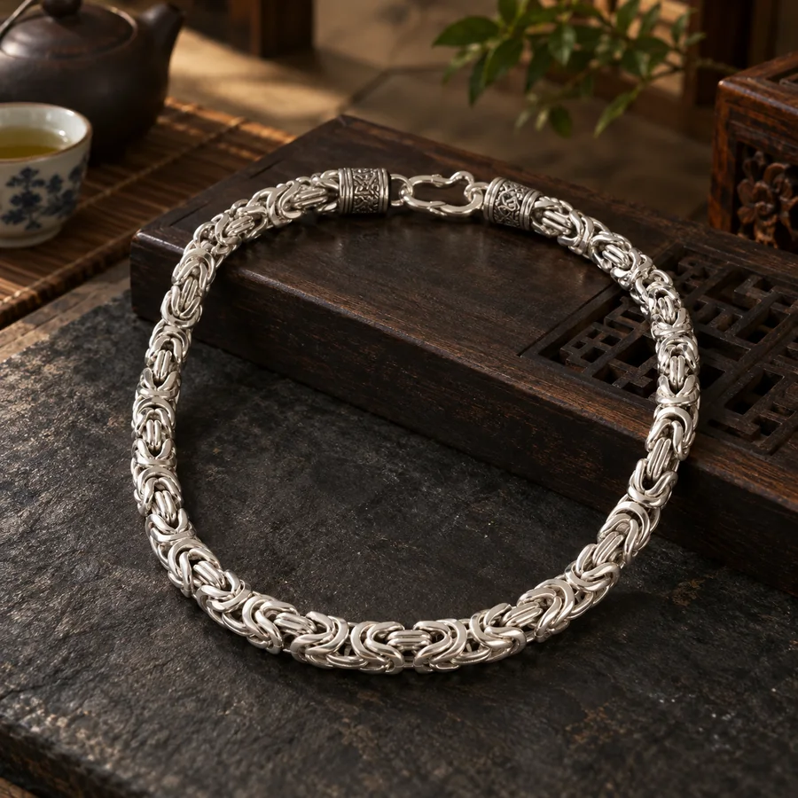 Vòng cổ bạc 925 nam bản to